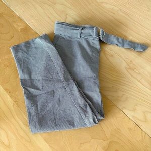 Black & White Gingham Tie Waist Trousers